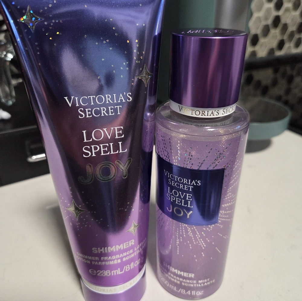 Victoria's Secret Love Spell Joy Shimmer Set - Purple